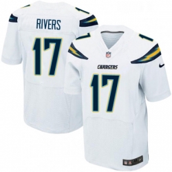 Men Nike Los Angeles Chargers 17 Philip Rivers Elite White NFL Jersey