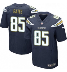Men Nike Los Angeles Chargers 85 Antonio Gates Elite Navy Blue Team Color NFL Jersey