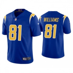Men's Los Angeles Chargers #81 Mike Williams 2020 Blue Vapor Untouchable Limited Stitched Jersey