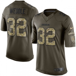 Mens San Diego Chargers 32 Eric Weddle Nike Green Salute To Service Limited Jersey
