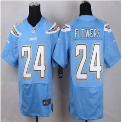 New San Diego Chrgers #24 Brandon Flowers Electric Blue Alternate Men Stitched NFL New Elite Jersey