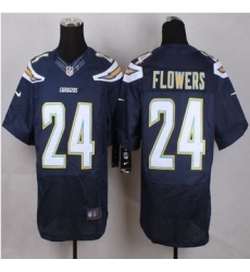 New San Diego Chrgers #24 Brandon Flowers Navy Blue Team Color Men Stitched NFL New Elite Jersey
