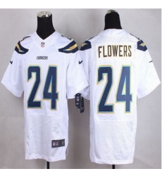 New San Diego Chrgers #24 Brandon Flowers White Men Stitched NFL New Elite Jersey