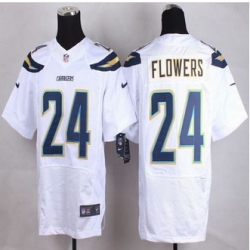 New San Diego Chrgers #24 Brandon Flowers White Men Stitched NFL New Elite Jersey