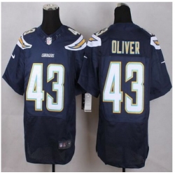 New San Diego Chrgers #43 Branden Oliver Navy Blue Team Color Men Stitched NFL New Elite Jersey