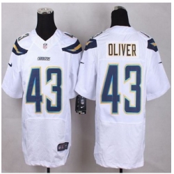 New San Diego Chrgers #43 Branden Oliver White Men Stitched NFL New Elite Jersey