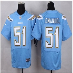 New San Diego Chrgers #51 Kyle Emanuel Electric Blue Alternate Men Stitched NFL New Elite Jersey