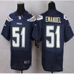 New San Diego Chrgers #51 Kyle Emanuel Navy Blue Team Color Men Stitched NFL New Elite Jersey