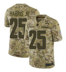 Nike Chargers 25 Chris Harris Jr Camo Men Stitched NFL Limited 2018 Salute To Service Jersey