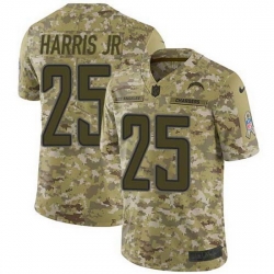 Nike Chargers 25 Chris Harris Jr Camo Men Stitched NFL Limited 2018 Salute To Service Jersey
