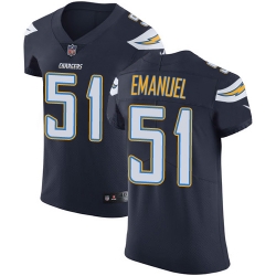 Nike Chargers #51 Kyle Emanuel Navy Blue Team Color Mens Stitched NFL Vapor Untouchable Elite Jersey