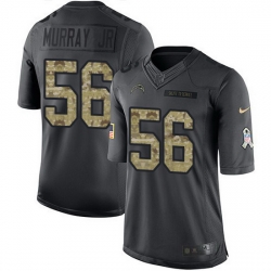 Nike Chargers 56 Kenneth Murray Jr Black Men Stitched NFL Limited 2016 Salute to Service Jersey