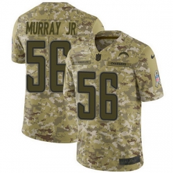 Nike Chargers 56 Kenneth Murray Jr Camo Men Stitched NFL Limited 2018 Salute To Service Jersey