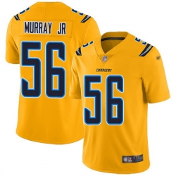 Nike Chargers 56 Kenneth Murray Jr Gold Men Stitched NFL Limited Inverted Legend Jersey