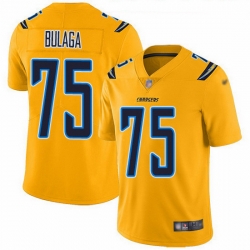 Nike Chargers 75 Bryan Bulaga Gold Men Stitched NFL Limited Inverted Legend Jersey