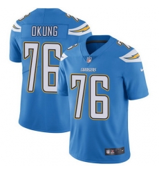 Nike Chargers #76 Russell Okung Electric Blue Alternate Mens Stitched NFL Vapor Untouchable Limited Jersey