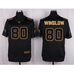 Nike Chargers #80 Kellen Winslow Black Mens Stitched NFL Elite Pro Line Gold Collection Jersey