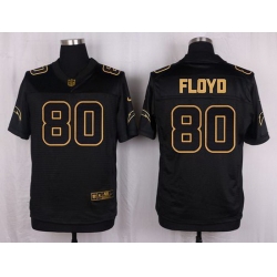 Nike Chargers #80 Malcom Floyd Black Mens Stitched NFL Elite Pro Line Gold Collection Jersey