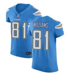 Nike Chargers #81 Mike Williams Electric Blue Alternate Mens Stitched NFL Vapor Untouchable Elite Jersey