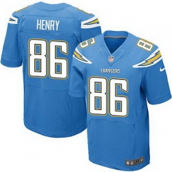 Nike Chargers #86 Hunter Henry Electric Blue Alternate Mens Stitched NFL New Elite Jersey
