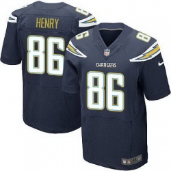 Nike Chargers #86 Hunter Henry Navy Blue Team Color Mens Stitched NFL New Elite Jersey