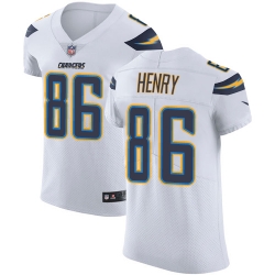 Nike Chargers #86 Hunter Henry White Mens Stitched NFL Vapor Untouchable Elite Jersey