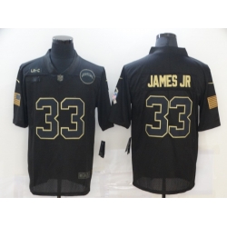Nike Los Angeles Chargers 33 Derwin James Black 2020 Salute To Service Limited Jersey