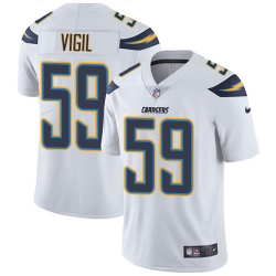 Nike Los Angeles Chargers 59 Nick Vigil White Men Stitched NFL Vapor Untouchable Limited Jersey