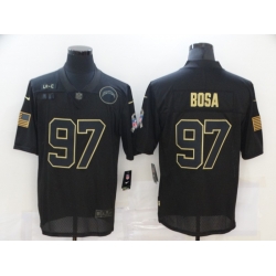 Nike Los Angeles Chargers 97 Joey Bosa Black 2020 Salute To Service Limited Jersey