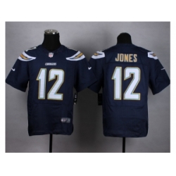 Nike San Diego Chargers 12 Jacoby Jones Dark blue Elite NFL Jersey