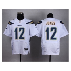 Nike San Diego Chargers 12 Jacoby Jones white Elite NFL Jersey