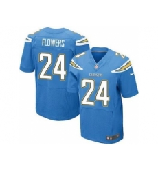 Nike San Diego Chargers 24 Brandon Flowers Light Blue Elite NFL Jersey