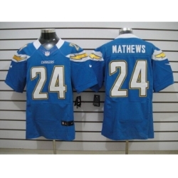 Nike San Diego Chargers 24 Ryan Mathews Light Blue Elite NFL Jersey