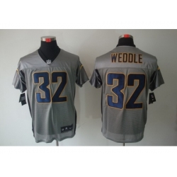 Nike San Diego Chargers 32 Eric Weddle Grey Elite Shadow NFL Jersey