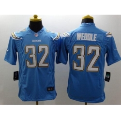 Nike San Diego Chargers 32 Eric Weddle Light Blue Limited NFL Jersey