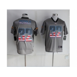 Nike San Diego Chargers 32 Eric Weddle grey Elite USA Flag Fashion NFL Jersey