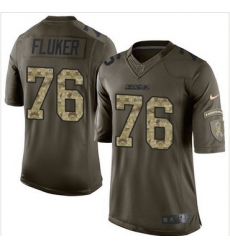 Nike San Diego Chargers #76 D J  Fluker Green Men 27s Stitched NFL Limited Salute to Service Jersey