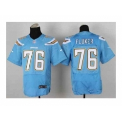 Nike San Diego Chargers 76 D.J. Fluker Light blue Elite new NFL Jersey