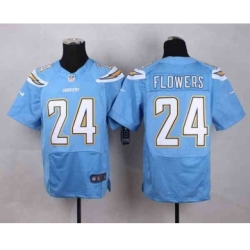 nike nfl jerseys san diego chargers 24 flowers lt.blue[Elite][flowers]