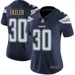 Chargers #30 Austin Ekeler Navy Blue Team Color Women Stitched Football Vapor Untouchable Limited Jersey