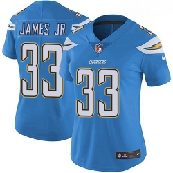 Chargers #33 Derwin James Jr Electric Blue Alternate Women Stitched Football Vapor Untouchable Limited Jersey
