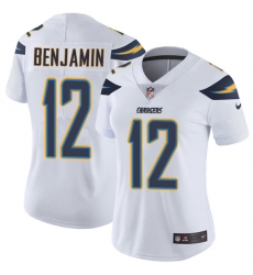 Nike Chargers #12 Travis Benjamin White Womens Stitched NFL Vapor Untouchable Limited Jersey