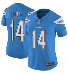Nike Chargers #14 Dan Fouts Electric Blue Alternate Womens Stitched NFL Vapor Untouchable Limited Jersey