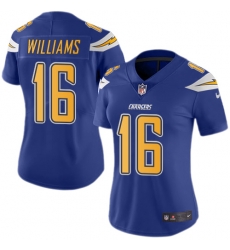 Nike Chargers #16 Tyrell Williams Electric Blue Womens Stitched NFL Limited Rush Jersey