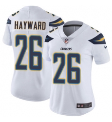 Nike Chargers #26 Casey Hayward White Womens Stitched NFL Vapor Untouchable Limited Jersey
