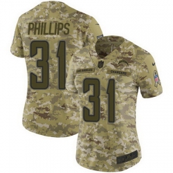 Nike Chargers 31 Adrian Phillips Camo Womens Stitched NFL Limited 2018 Salute to Service Jersey