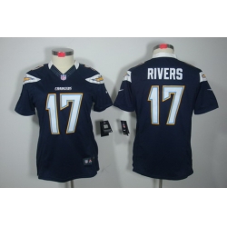 Nike Women San Diego Charger #17 Rivers DK Blue Color[NIKE LIMITED Jersey]