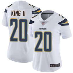 Women Chargers 20 Desmond King II White Stitched Football Vapor Untouchable Limited Jersey
