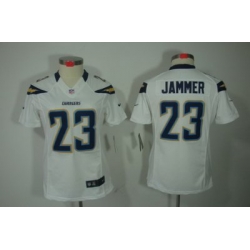 Women Nike San Diego Chargers #23 Quentin Jamme White Color[NIKE LIMITED Jersey]