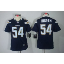 Women Nike San Diego Chargers #54 Melvin Ingram DK Blue Color[NIKE LIMITED Jersey]